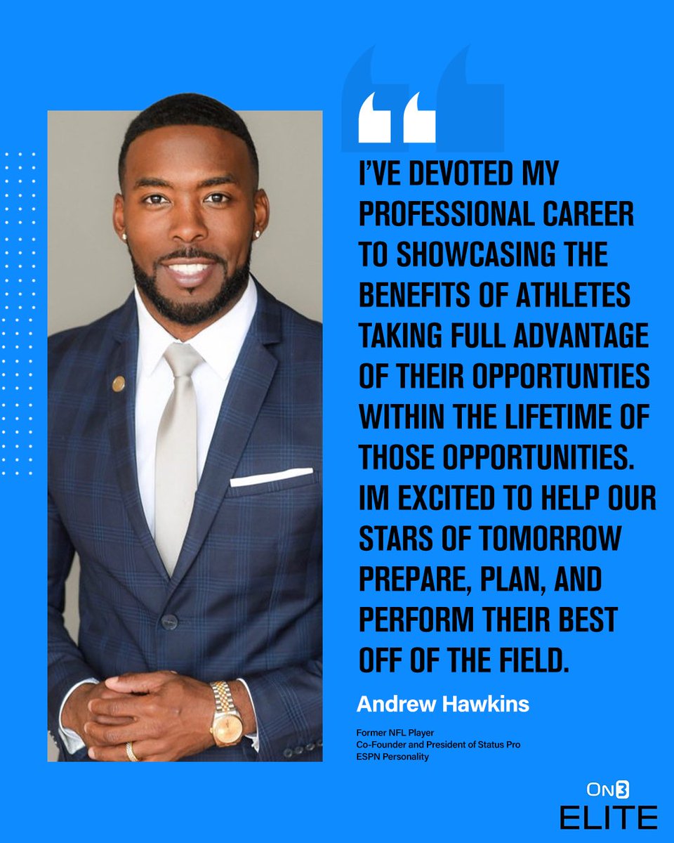 One of the best in the business 🤝 @Hawk will be joining the Top 50 recruits at the On3 Elite Series to deliver an important message on life after football 👏 on3.com/os/news/2024-o…