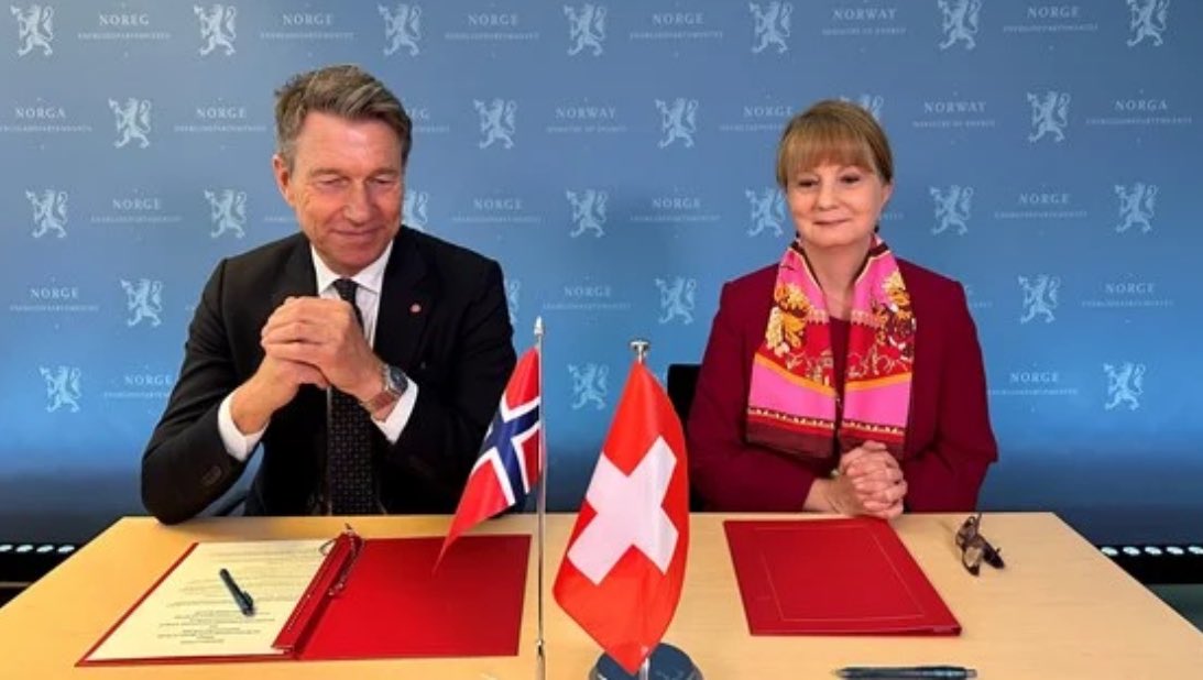 #Norway and #Switzerland will cooperate in the field of #CCS and #CDR for permanent carbon storage. They will work on accounting, legal frameworks, pilot projects, symbolic first carbon unit transfers (ITMOs) together with private sector and stakeholders 
regjeringen.no/en/aktuelt/sty…