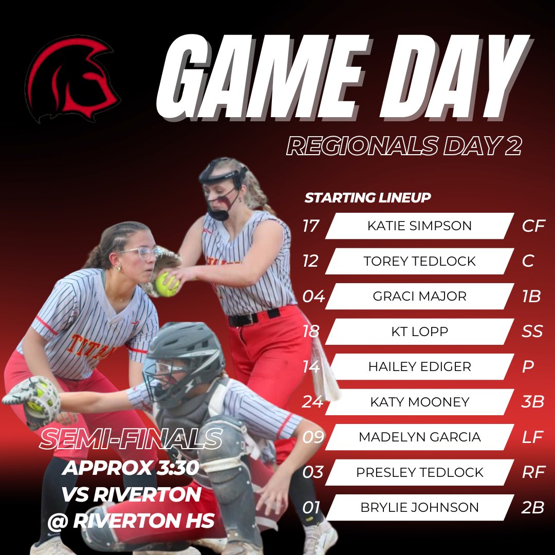 Columbus Titan Softball (@cuhssoftball) on Twitter photo Semi-finals Game Day!
Games will be played 25 minutes after 1:00 pm game is finished (approx 3:30 start time).
Come support your Lady Titans!
<a href="/Titans493/">Columbus USD 493</a>
<a href="/CCRoughridersSB/">Crowder College Softball</a>
<a href="/Gorilla_SFB/">Pitt State Softball 🥎</a>
<a href="/FSCCSBHounds/">FSCC Softball</a>
<a href="/SSC_Softball/">Seminole State College Softball</a>
<a href="/MSSUSoftball/">MSSU Softball</a>
<a href="/neosoftball/">NEO Softball</a> Semi-finals Game Day!
Games will be played 25 minutes after 1:00 pm game is finished (approx 3:30 start time).
Come support your Lady Titans!
<a href="/Titans493/">Columbus USD 493</a>
<a href="/CCRoughridersSB/">Crowder College Softball</a>
<a href="/Gorilla_SFB/">Pitt State Softball 🥎</a>
<a href="/FSCCSBHounds/">FSCC Softball</a>
<a href="/SSC_Softball/">Seminole State College Softball</a>
<a href="/MSSUSoftball/">MSSU Softball</a>
<a href="/neosoftball/">NEO Softball</a>