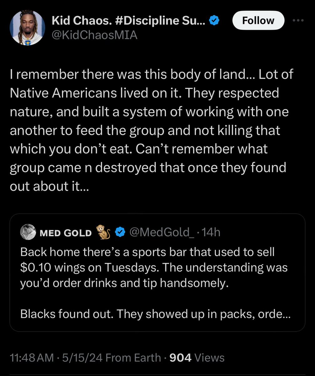 16K likes later and the quote tweets are still a goldmine.

Half the blacks are admitting it “lmao fr niggas do be ruining everything doe” and the other half are saying saying they don’t tip because of slavery 😂