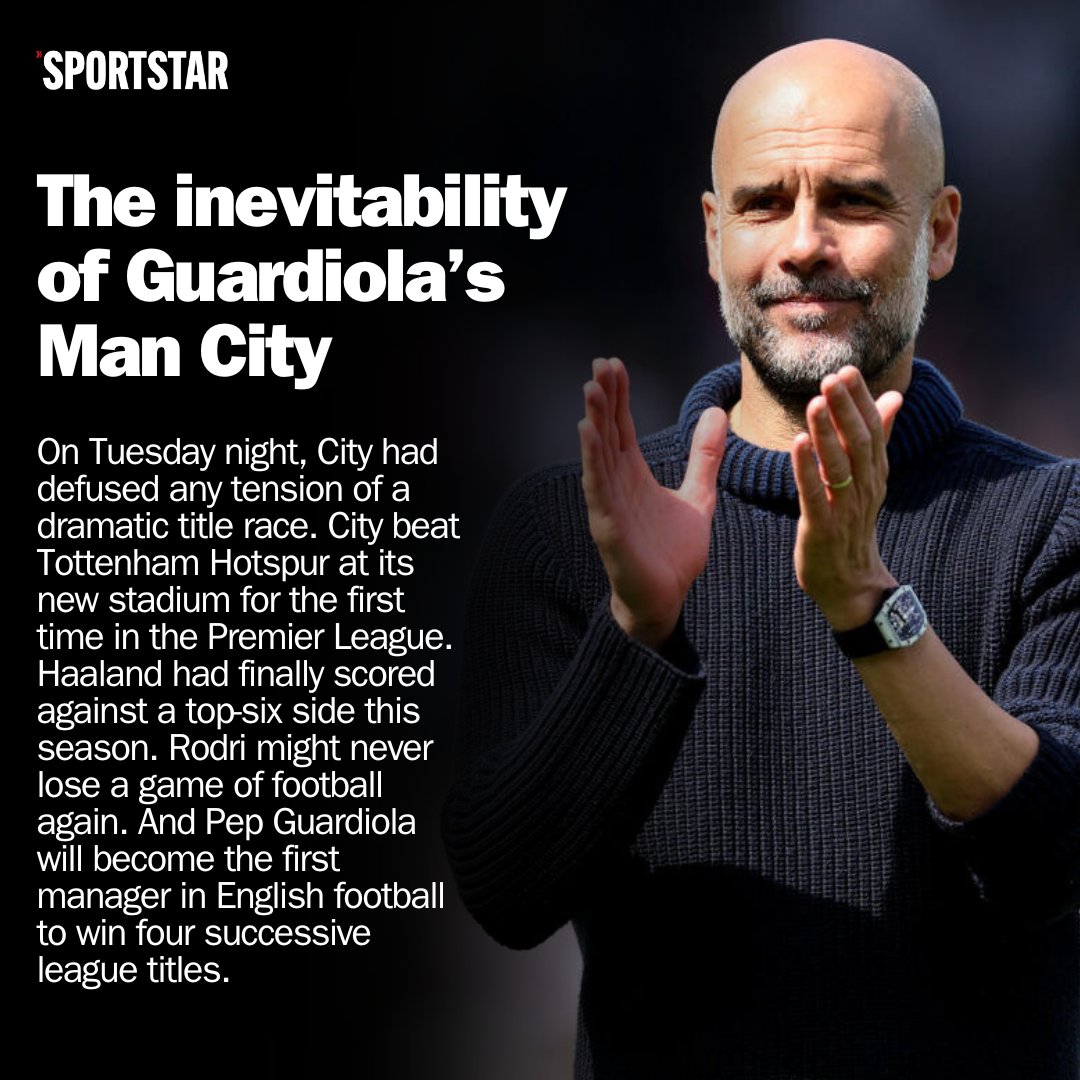 Arsenal and neutrals’ hopes of jeopardy to Man City’s run to the title might appear on the final day, but City has the might and the know-how to snuff it out. They did it in 2012, 2014, 2019 and 2022. The ultimate finality will be that of City and Guardiola’s coronation.