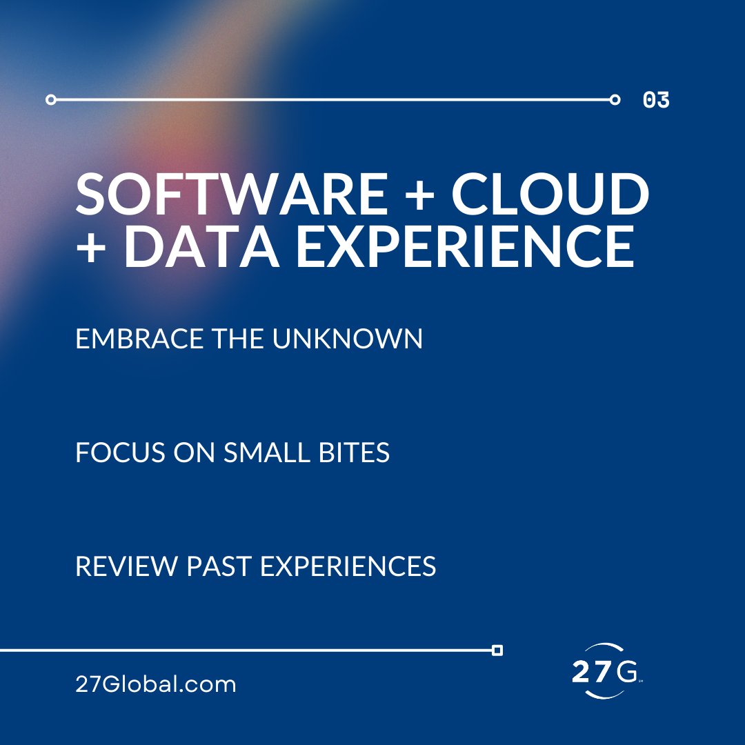 Ever wonder what makes 27Global the MVP of tailored software, data, and cloud solutions? No cookie-cutter approaches here. We dive deep into your world, becoming experts in your field to develop the playbook to make your business thrive. Ready to level up? bit.ly/3xE8Z3q