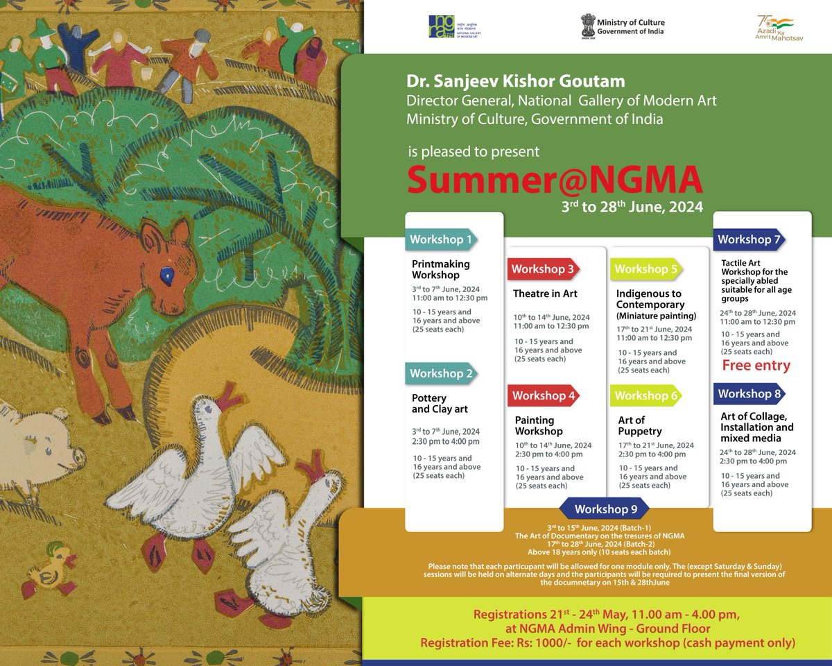 Summer@NGMA

#NGMA #SummerArtCamp #SummeratNGMA #ArtCampatNGMA
@ministryofculturegoi @sanjeevgoutamrajput