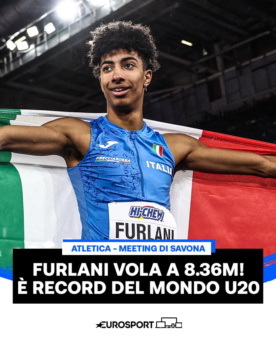 IL NOSTRO SPIDERMAN! 🕷️🇮🇹

Ancora un record a Savona: Mattia Furlani salta a 8,36 nel lungo e stabilisce il nuovo record del mondo Under 20, migliorato di un centimetro il primato del russo Sergey Morgunov del 2012 🔥🔥🔥

#Atletica #Furlani