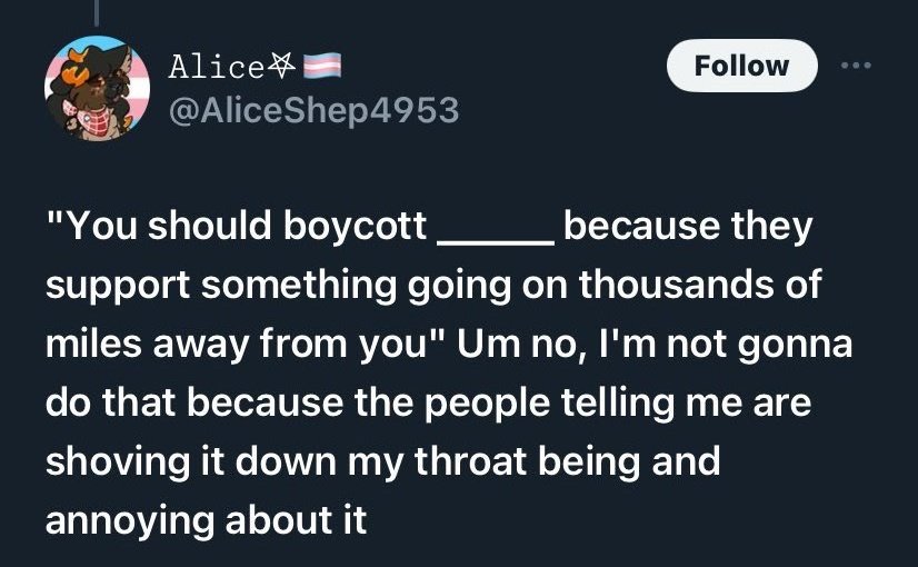 having a lack of empathy is what she means by 'having an opinion' btw