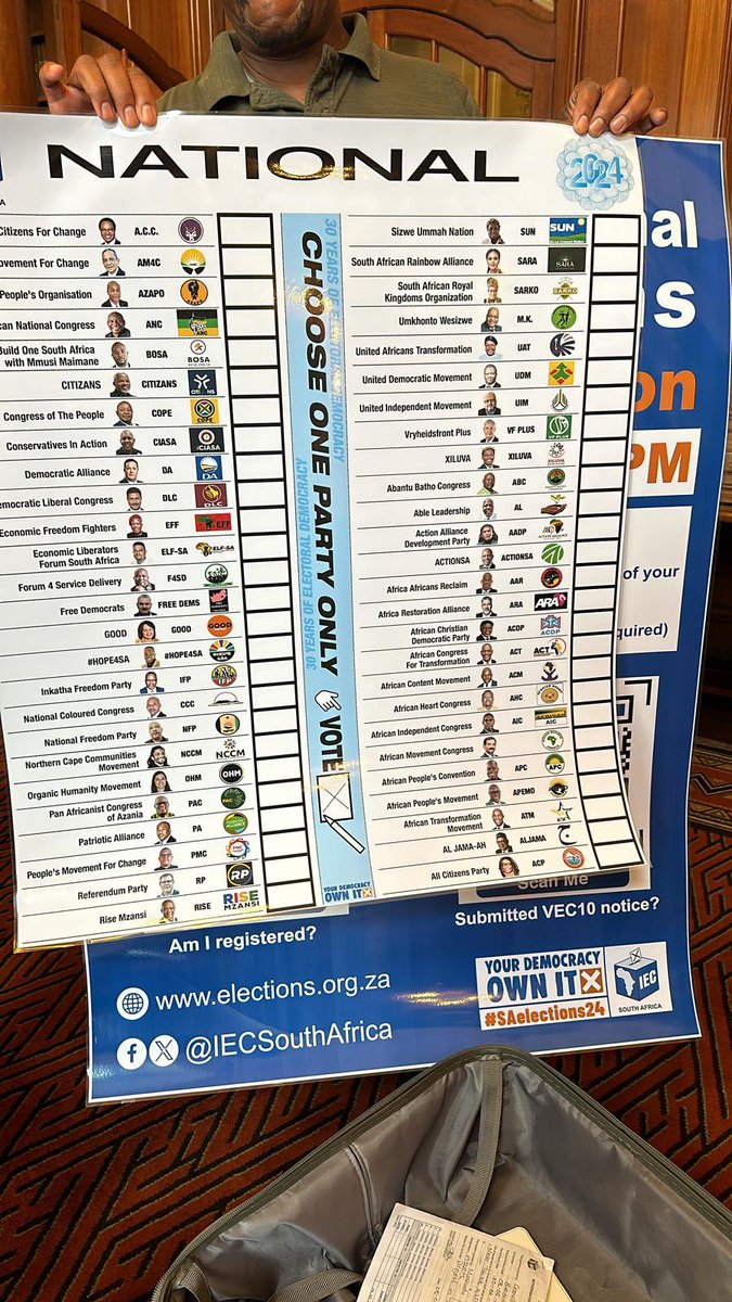 Ballot Papers Arrived In London And President Zuma’s Face Is On The Ballot Box…Voting Is Happening This Weekend Whilst Us In South Africa Will Be At Orlando Stadium Waiting For President Zuma To Deliver The People’s Mandate #VoteMK2024 #ThePeoplesMandate