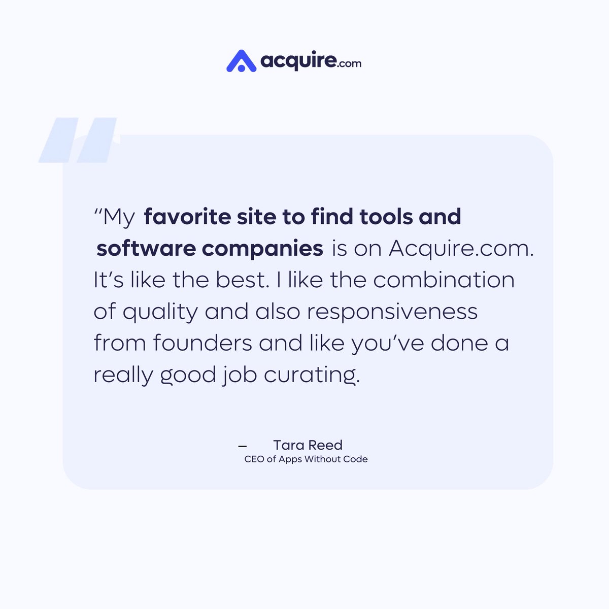 If you're looking to buy or sell a SaaS startup and you haven't heard of @acquiredotcom, this is your sign to check it out: