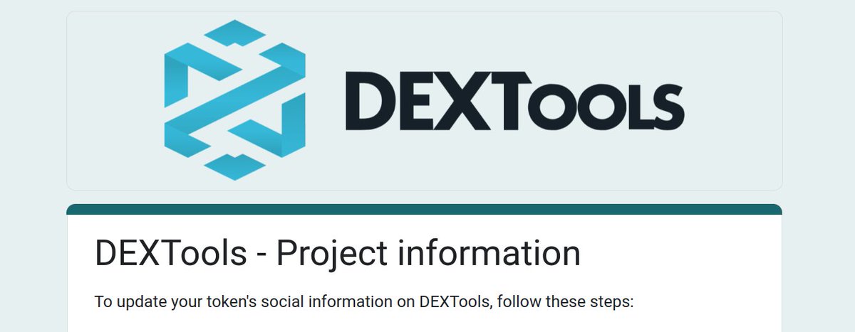 We will update our token info on dextools

Filling in the form and wait for them to get back to us
pay the fees for the update &amp; we are set