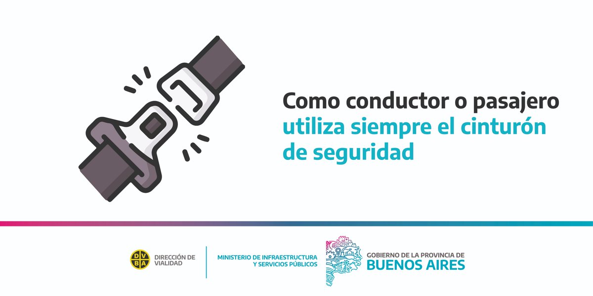 ▶️Como conductor o pasajero, utilizá siempre el cinturón de seguridad.