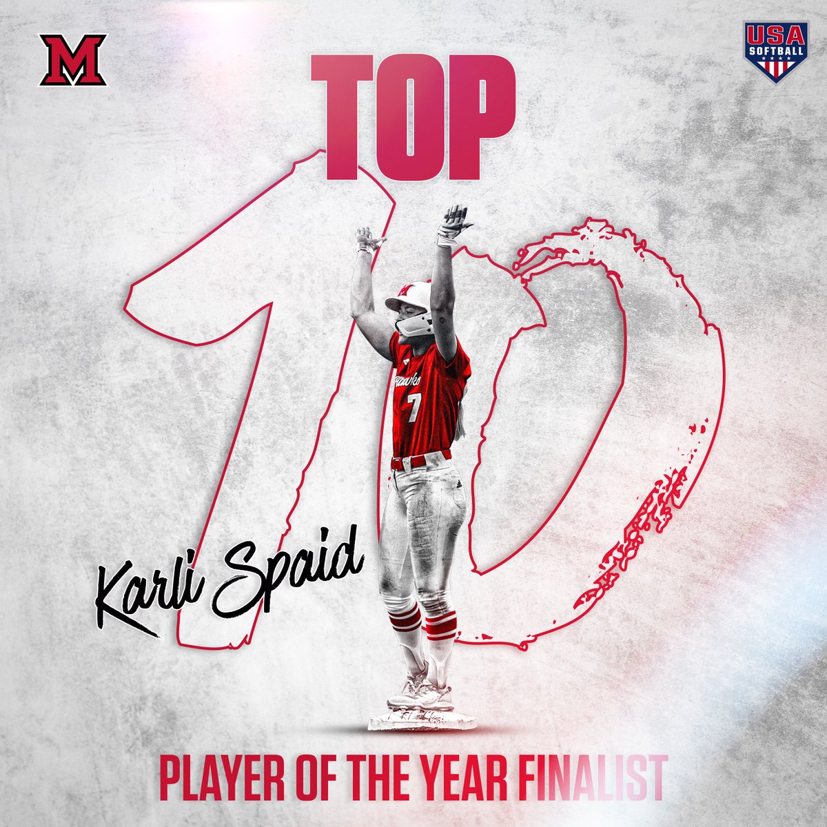 𝕋𝕆ℙ 𝟙𝟘.

Karli Spaid is one of 🔟 Finalists remaining for the USA Softball Player of the Year Award! 

#RiseUpRedHawks