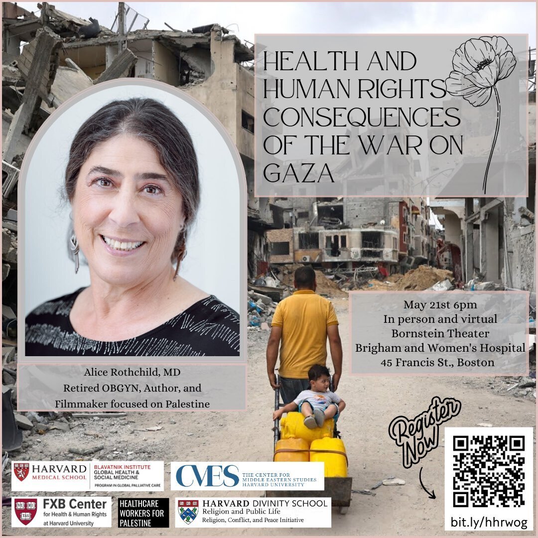 Join us for an engaging presentation and discussion about the health and human rights impact of the war on Gaza with Dr. @AliceRothchild , MD, retired OBGYN, Author, and Filmmaker. 📌 Register today: buff.ly/3K2UtFu
