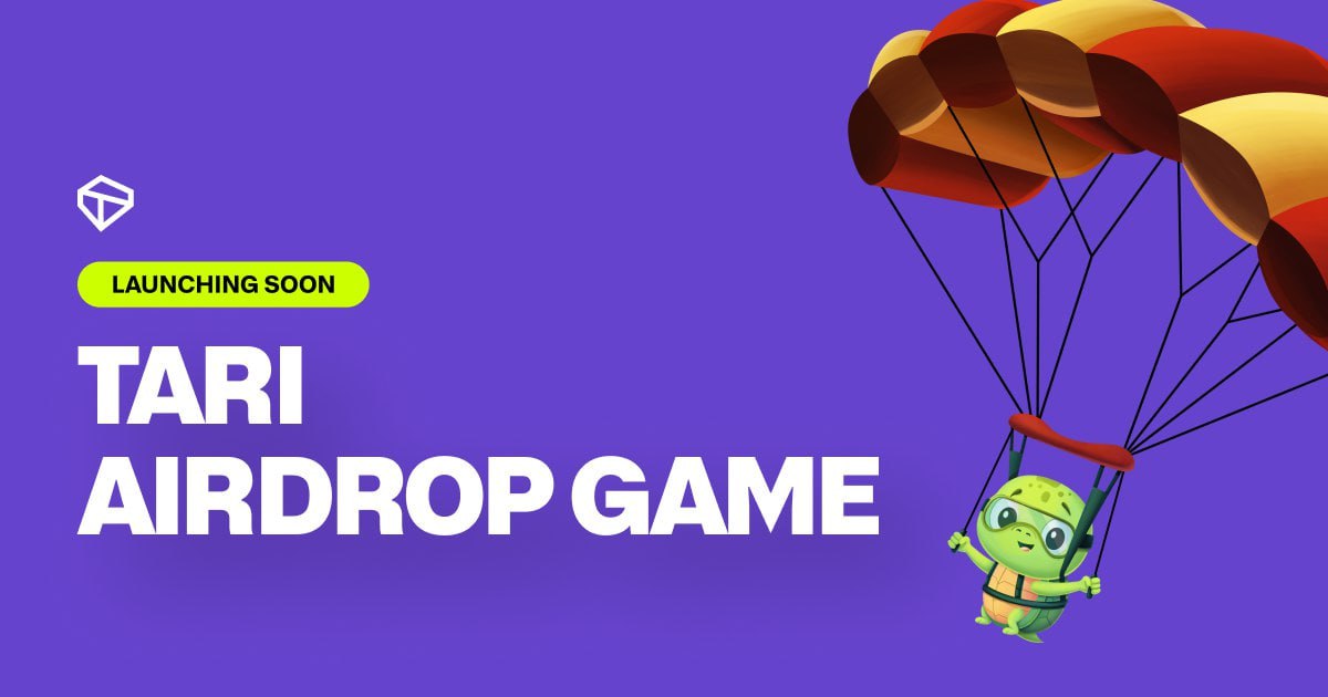🎮 Ready to play @Tari Airdrop Game?!

💥 #Tari is a Layer 1 powered by its users! 

🔐 Proof of work secured 
🧑‍🔧 User-friendly app
✨ Native application platform 

🚀 Join #Tari airdrop game now! Don't miss this one-of-a-kind opportunity! 

🔽 VISIT 
airdrop.tari.com/teaser?referra…
