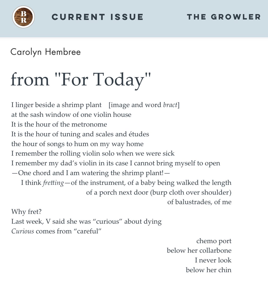 Thank you@NikkiUmmeland@MarcusMy3rsfor including the heart of For Today (@lsupress, 2024) title pm and Nikki's interview of me in @BearReview w/ @Toscano200, @ErinHoover, @JoseHernandezDz, @ErinHoover, @heidiseaborn1, @ebenbein. Shoutouts to @Powell_DA and @afteriwasdead!