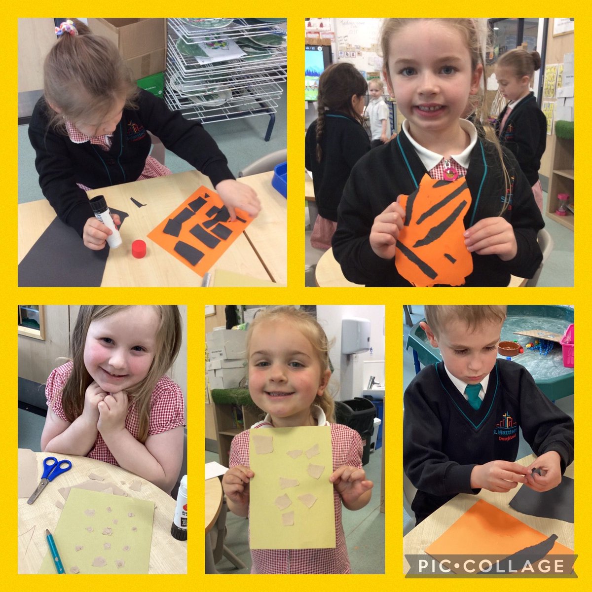 This afternoon the children used their collage skills whilst exploring animal skin and fur. Have a look at their fabulous designs. They all worked so hard. #letyoulightshine #ourcurriculumIGNITES