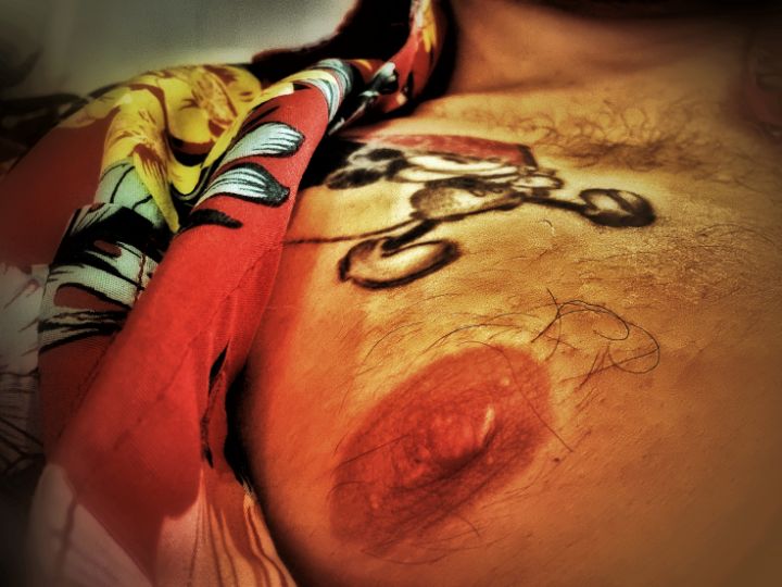 Art of the Day: 'Nipple with Tattoo'. Buy at: ArtPal.com/lachlanmcdouga…