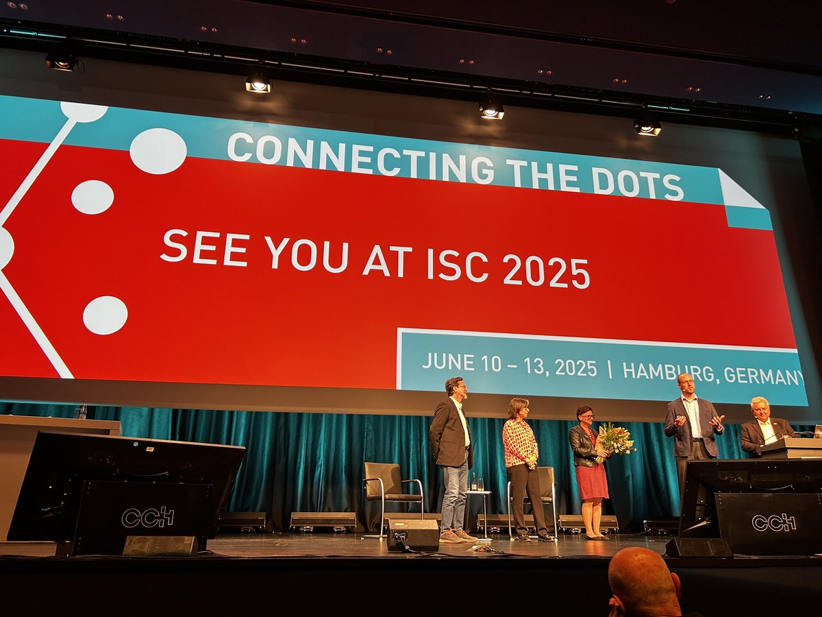mgg_ch's tweet image. ISC25 will be the best ISC ever! We will be here “connecting the dots” whatever these dots are in your head @thoefler @spcl_eth #ISC25 Chair! See you next year in beautiful Hamburg! #ISC24
