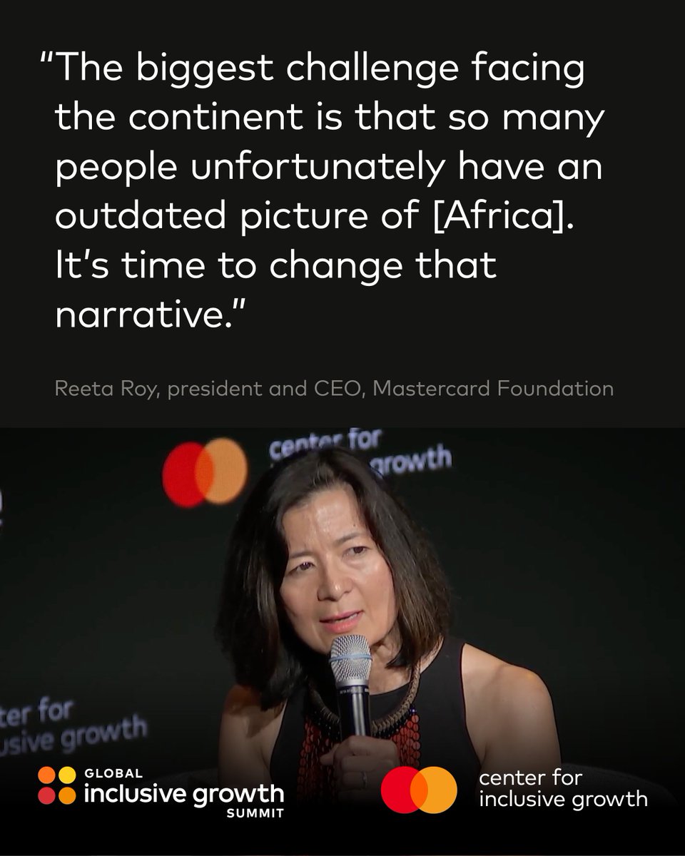 Hear @reetaroymcf as she discusses the massive opportunity in Africa at the Global Inclusive Growth Summit hosted by Mastercard Center for Inclusive Growth. Watch on demand now 👇 bit.ly/4aa88Fh #GlobalIGS #InclusiveGrowth