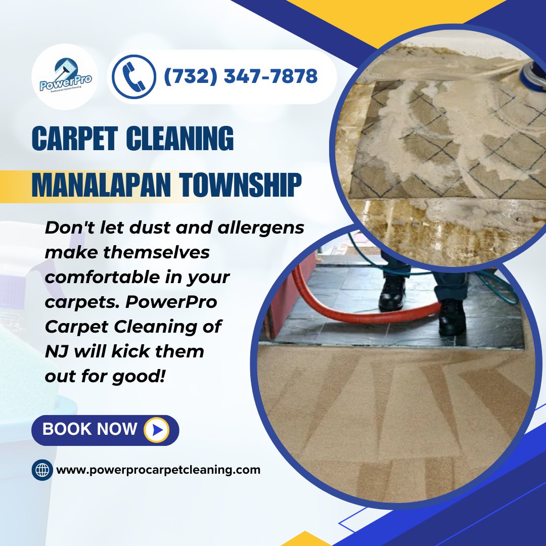 Carpet Cleaning Manalapan Township
google.com/maps?cid=44061…
📞(732) 347-7878
Contact PowerPro Carpet Cleaning of NJ today and let us restore the cleanliness and freshness of your carpets. 📞🏡 
#carpetcleaning #manalapantownship