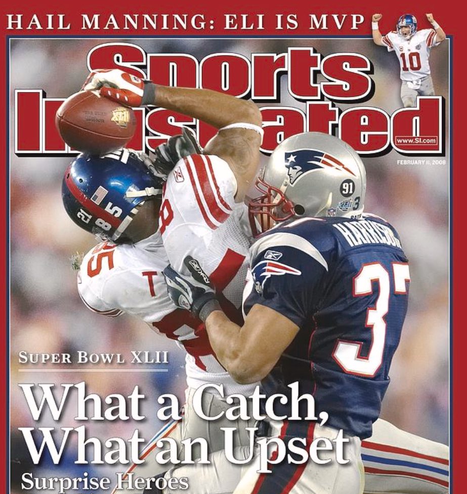 Which SuperBowl Underdog Victory is Greater? 

Patriots (+14) def Rams ‘02: Super Bowl XXXVI 

Or 

Giants (+12) def Patriots ‘08: Super Bowl XLII

#NFL #SuperBowl #RamsHouse  #ForeverNE    #TogetherBlue 
Credit #SI