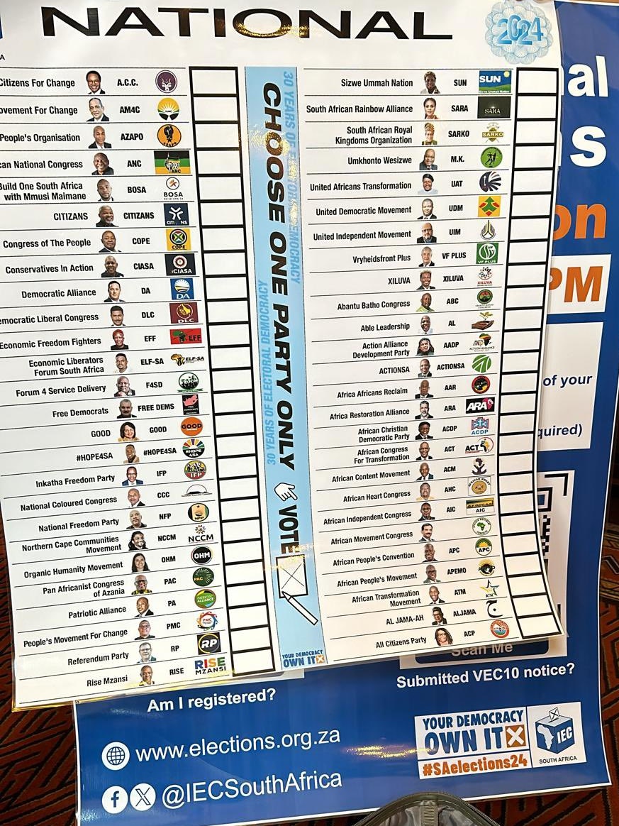 Look at the beautiful photo of President Zuma on the Ballot Paper.

Official Ballot Paper #VoteMK2024