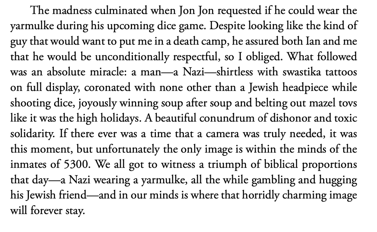 In 5 weeks you'll be able to read my homeless junkie memoir, which is filled to the brim with heartwarming passages like this. Preorder link in bio.