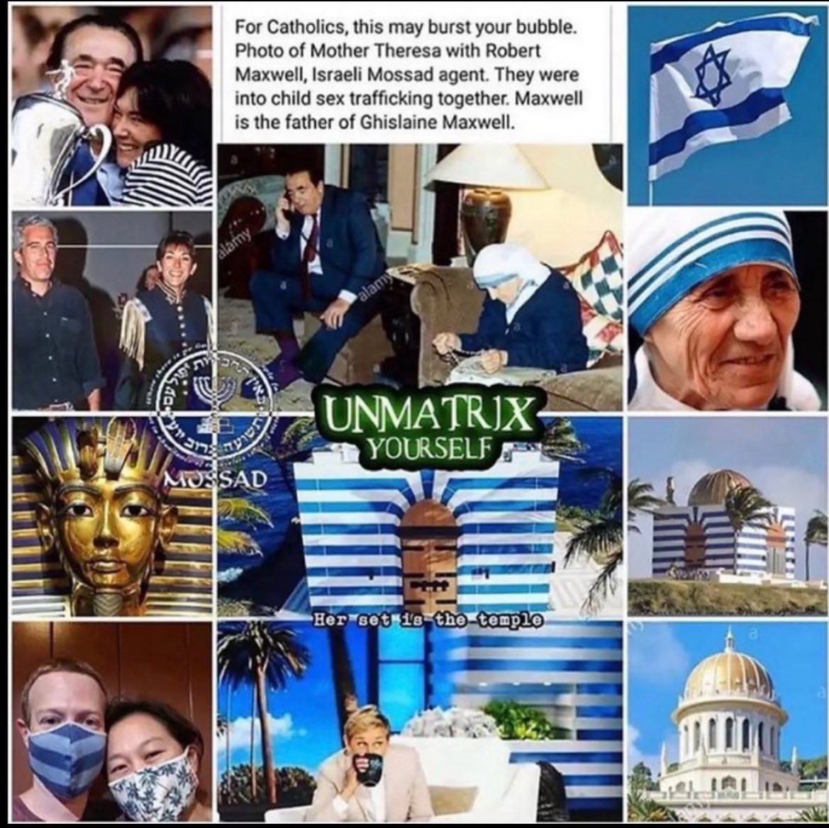 For Catholics, this may burst your bubble. Photo of Father Teresa with Robert Maxwell Mossad agent. They were into child sex trafficking together. 
Robert Maxwell was the father of Ghislaine Maxwell. 
#SaveTheChildrenWorldWide 🫶🏾🫶🏽🫶🏼