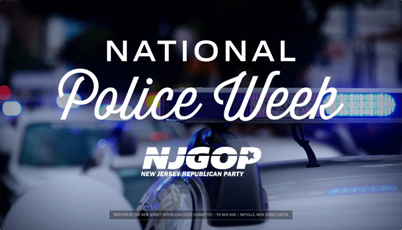 While extreme Democrats vilify Law Enforcement and coddle criminals — we are reminded that the @NJGOP will always be the Party of LAW & ORDER! 🚔 👮‍♀️ 👮‍♂️ 

#NationalPoliceWeek #BackTheBlue