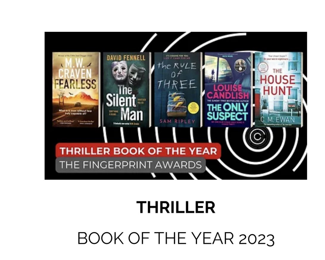 Voting in this year’s Fingerprint Awards closes at midnight tonight. The House Hunt is shortlisted for Thriller Book of the Year and if you’d like to vote for it, or any of these other fine books, you can find the link here: capitalcrime.org/finger-print-a…