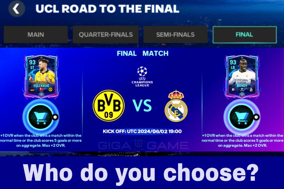 #UCL RTTF is here, i'll go for Mendy
What about you guys? 🤔 #FCMobile
