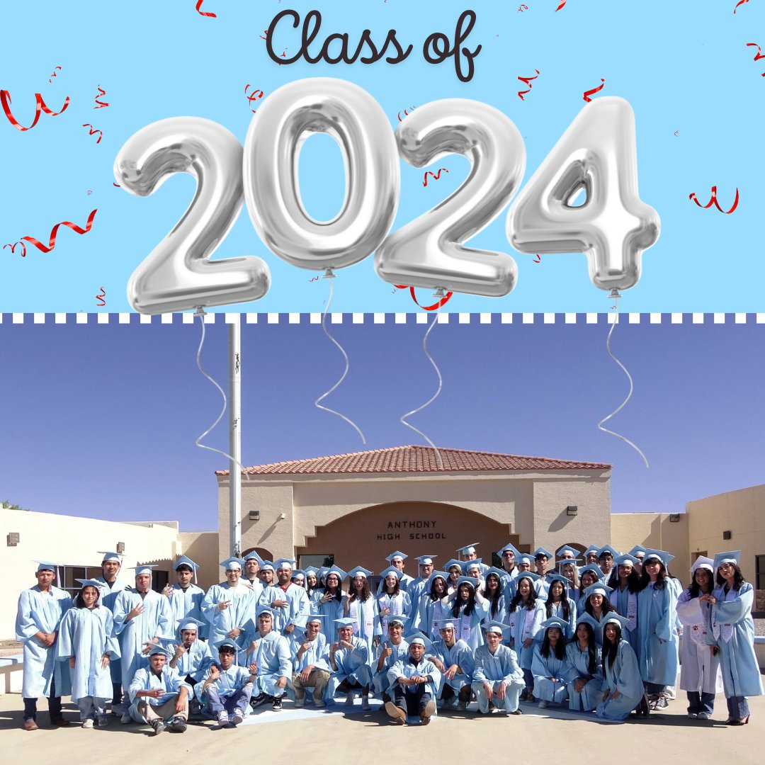 Graduation is right around the corner for the Class of 2024! 🎓 Graduation will take place June 1 at 6 p.m. in the Magoffin Auditorium. Say hello to the next generation of Anthony High School grads!