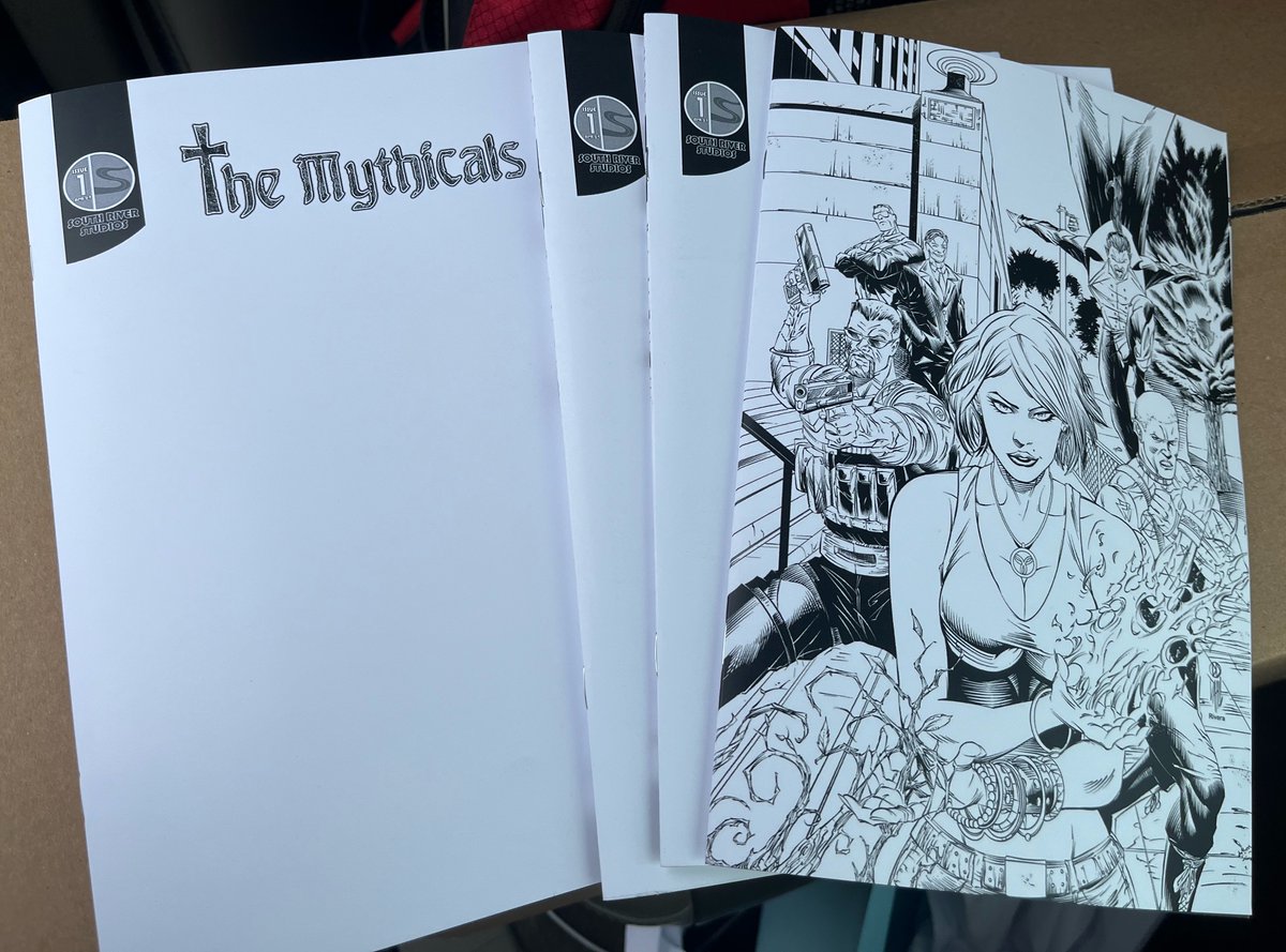 COMING IN HAWT!!! 🔥🔥🔥🔥🔥 Just picked up the black and white sketch covers for The Mythicals #1 Only 100 printed🤷🏼‍♂️ 🙀🙀🙀 Fulfillment is now in full swing at South River Studios 🫡 LET'S GET IT #indiecomics