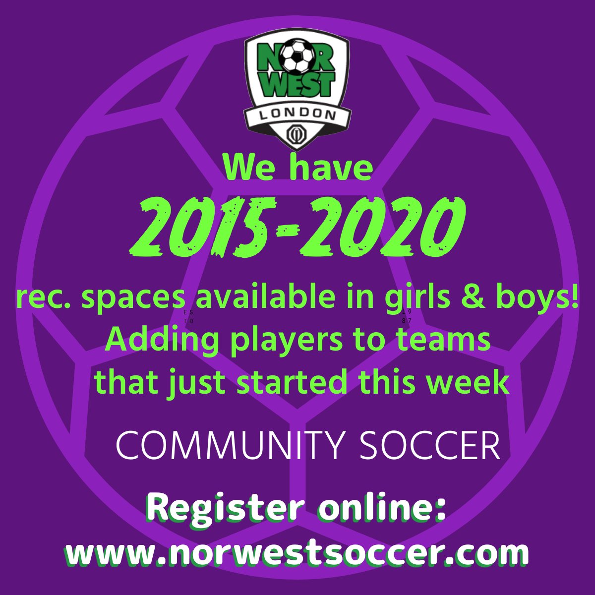 They JUST announced they want to play too!?
We have limited space. First come, first served.
Register online &amp; send your etransfer to get placed before our first games start!