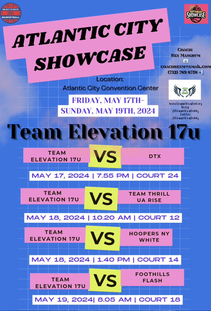 Ewing High School Girls' Basketball (@ewinghighgbb) on Twitter photo π Best of luck to our Ewing High Ballers & <a href="/TeamElevationNJ/">Team Elevation</a> this weekend as they compete at the <a href="/SelectEventsBB/">Select Events Basketball</a> AC Showcase! π
<a href="/_Kd_0626/">Mekyla Durham</a> <a href="/Lillie_Alston2/">Lillie Alston</a> <a href="/taylordubs99/">Taylor Williams</a> @aritoo_shifty <a href="/AnastasiyaLoh/">Anastasiya Lohinava</a>
<a href="/NJLadiesHoops/">NJ Ladies Hoops</a> <a href="/EJayArrow/">E J π</a> <a href="/PGHNewJersey/">Prep Girls Hoops New Jersey</a> π Best of luck to our Ewing High Ballers & <a href="/TeamElevationNJ/">Team Elevation</a> this weekend as they compete at the <a href="/SelectEventsBB/">Select Events Basketball</a> AC Showcase! π
<a href="/_Kd_0626/">Mekyla Durham</a> <a href="/Lillie_Alston2/">Lillie Alston</a> <a href="/taylordubs99/">Taylor Williams</a> @aritoo_shifty <a href="/AnastasiyaLoh/">Anastasiya Lohinava</a>
<a href="/NJLadiesHoops/">NJ Ladies Hoops</a> <a href="/EJayArrow/">E J π</a> <a href="/PGHNewJersey/">Prep Girls Hoops New Jersey</a>