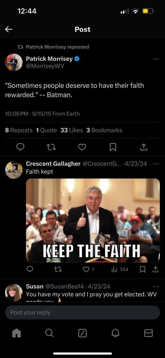 Bump @MorriseyWV - #KeeptheFaith