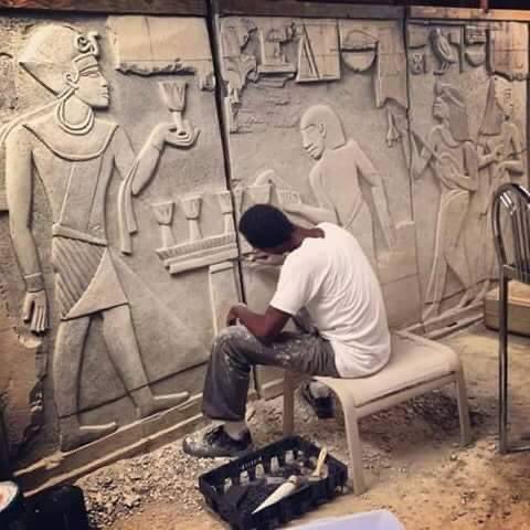 As you know, the Egyptologists in Egypt are constantly repainting Kemetic art to make it look less Afrakan. Thus, we cannot rely on these artifacts to always tell our story; we have to continually create and financially support new works of art that celebrate the Kemetic legacy.