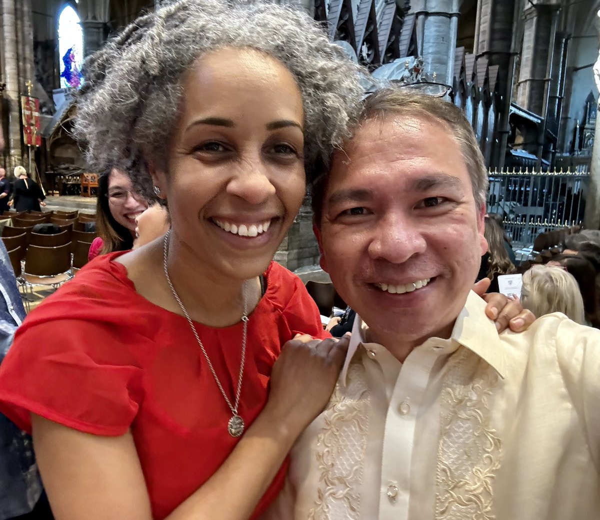 Double treat- caught up with these fantastic Chief Nurses @GoalsOlivers & @karenabonner2 celebrating #IND2024 @FNightingaleF commemorative service @wabbey Both are amazingly inspirational leaders! Thank you for your service to the profession 👏🏽