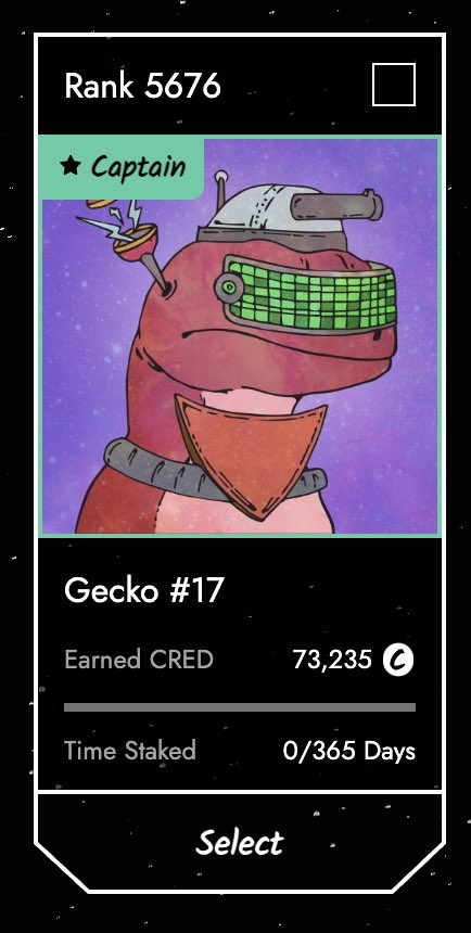 Let the journey begin! I live my life a year at time baby!!!! @GalacticGeckoSG are GOATED! Site experience was so smooth, and guess what, My gecko had 73k CRED ALREADY!! WINNING!!