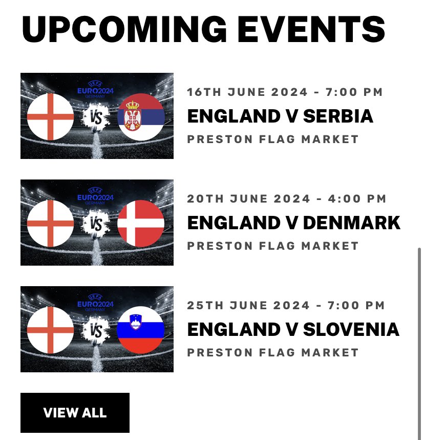 BIDPreston's tweet photo. Standing tickets for Fanzone events are flying out! ⚽️

Seated tickets have already SOLD OUT! ❌

Get online now, and secure yours: https://t.co/r8jU9TDCdW

Brought to you by Preston BID and @HDSolicitors, with support from @SmoothNorthWest and @prestoncouncil. https://t.co/aX3PDlvKK6