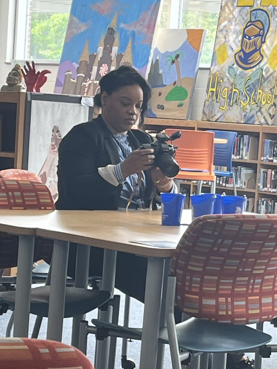 Yep. We are traveling with our own @WCPSSfuturetchr paparazzi! 🌟🌟🌟 Thank you, Tasha Gilliam and WCPSS Communications for being a part of today’s tour! 🚍