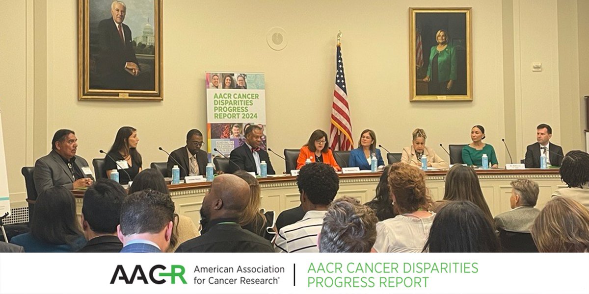 .@AACR_CEO welcomed the distinguished Steering Committee and Advisory Committee, the group of cancer survivors featured in the report, esteemed guests, and AACR Staff to the special Congressional Briefing to unveil the Cancer Disparities Progress Report. #CancerDisparitiesReport