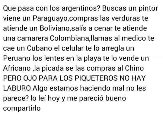 Ya es hora de Terminar con los Planes. Son otro cancer de ésta Sociedad. Sinó hay Plata, ley pareja. A trabajar. Ayudemos solo a Niños, enfermos y a Jubilados de la minima.