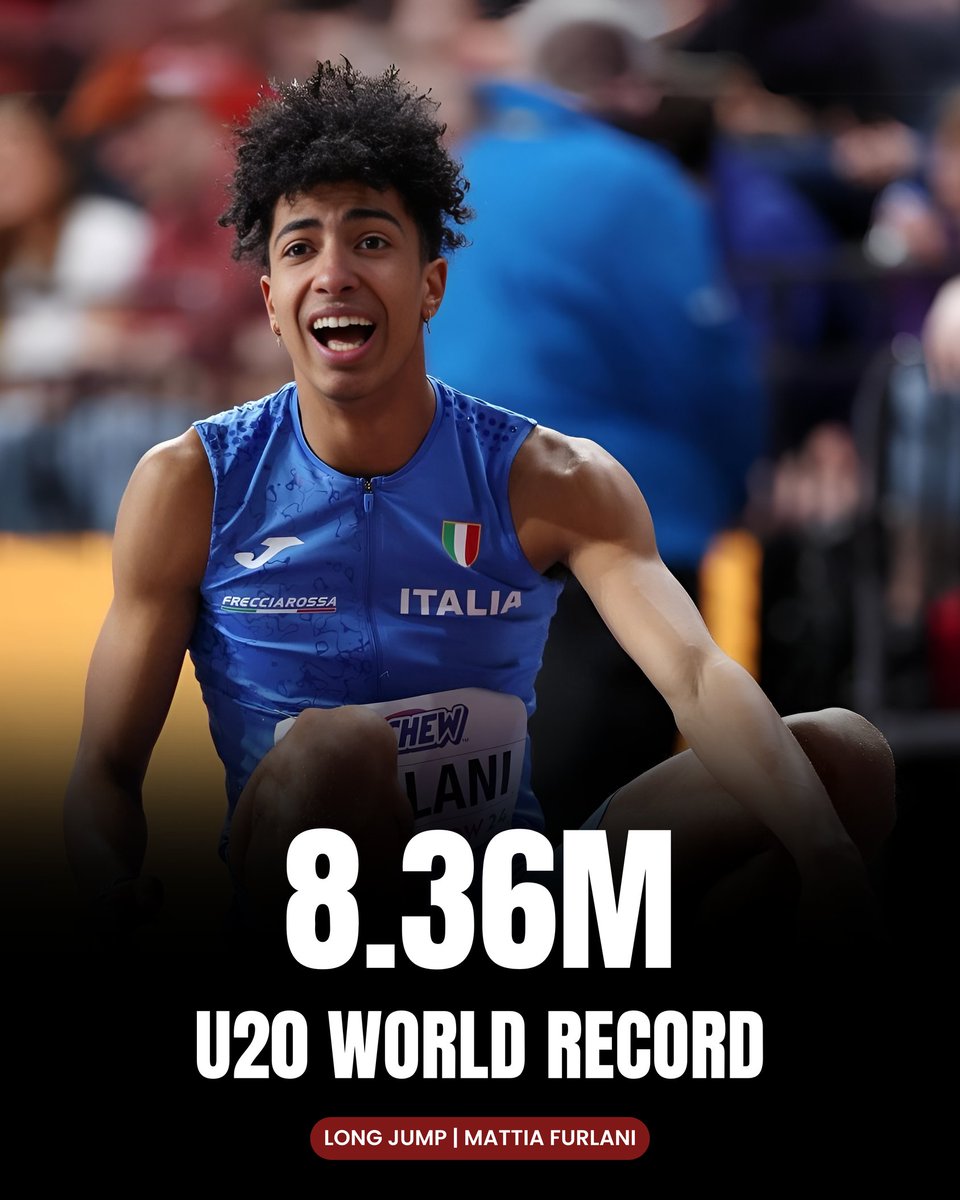 🚨 U20 WORLD RECORD 🚨

Mattia Furlani 🇮🇹 created a new U20 WORLD RECORD with a jump of 8.36m at the International Meeting Savona 2024!!😳💪

This guy is born to create history 💪

📸: europeanathletics/IG 

#longjumper #longjump #trackandfield #trackextreme