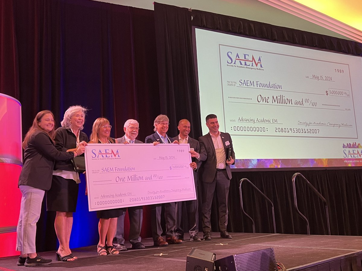 $1 million gift to @SAEMonline Foundation to support advancement of emergency care research 🎉