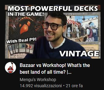 Mengu09's tweet photo. 21 hours ago I posted a Vintage video about Bazaars and Workshop and today they are trending on MTGO. Coincidence? I don't think so! ๐
#MTGVintage #Magicfinance https://t.co/b6hJYXC6eS