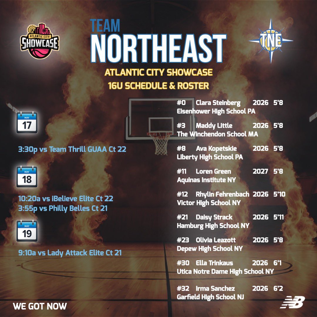 New schedule for this weekend!!! <a href="/TeamNEHoops/">Team Northeast</a>