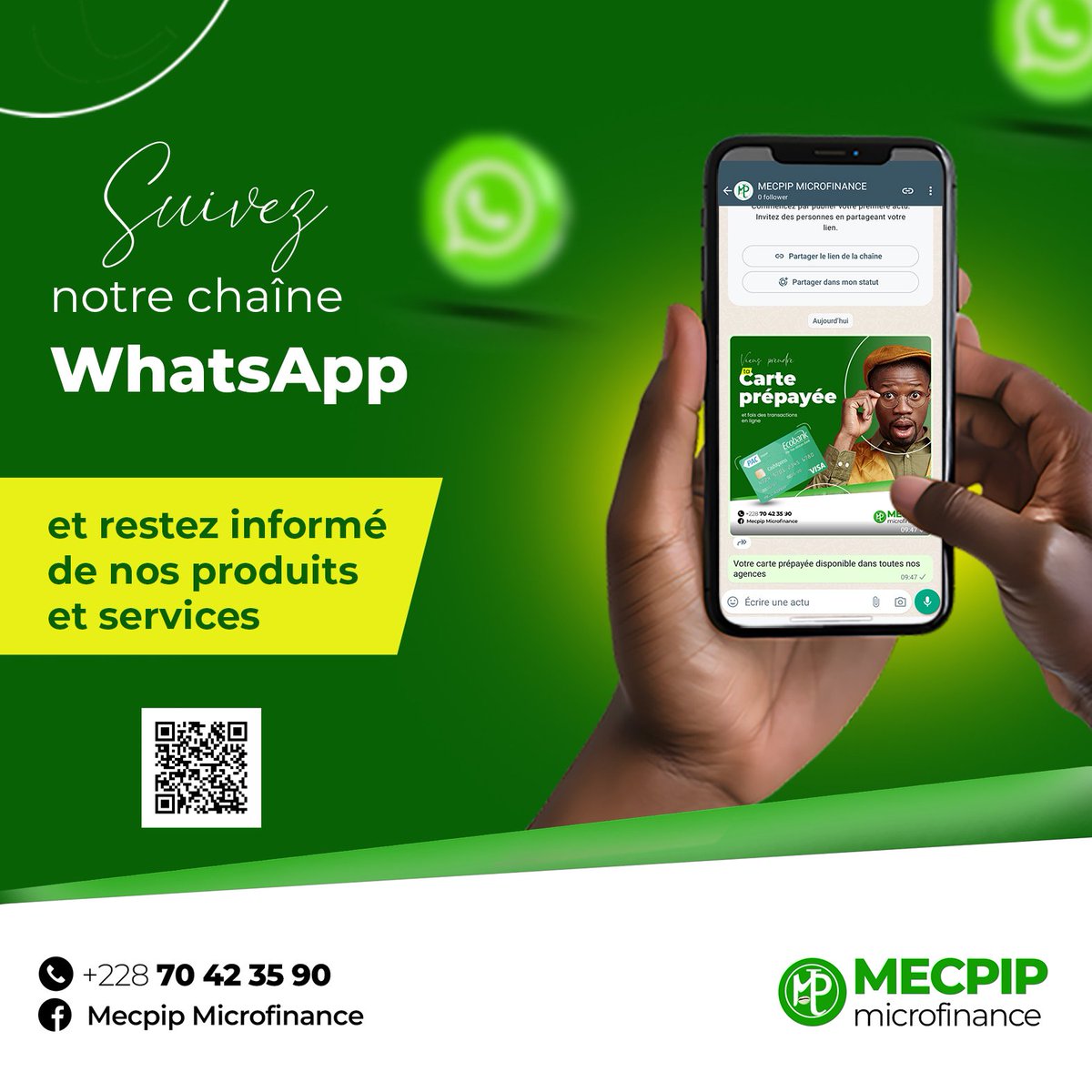 Faites partie de la communauté MECPIP MICROFINANCE 😌🙏

#mecpip #finance #epargne #Microfinance