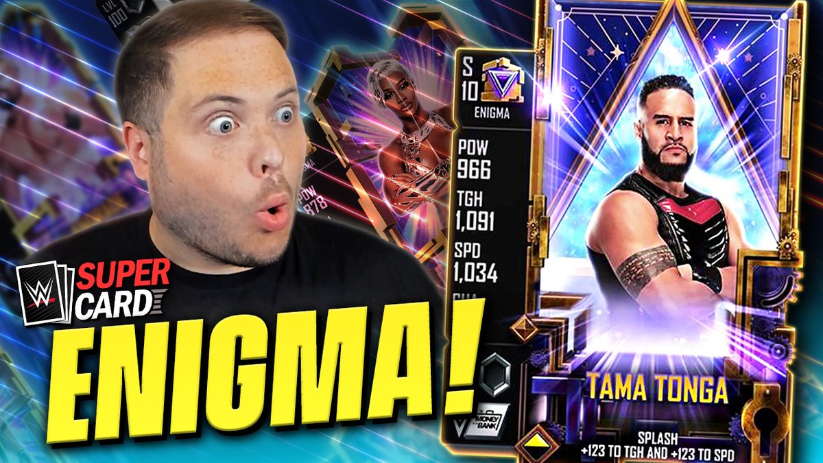 An ENIGMA is Coming! We're looking at the NEW Rarity dropping TODAY, New Cards, Debut of Tama Tonga and the New Variant. Plus, I talk about Seb a little bit. 🐶 youtube.com/watch?v=qqyUni… #WWESuperCard #WWE