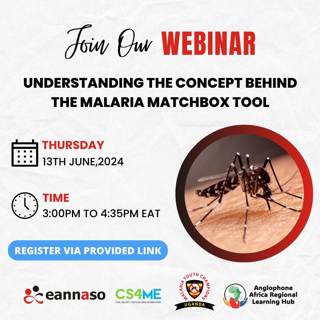 News Alert: Change in the date we are now having the webinar on 🗓️ 13th June 2024 at 3:00pm EAT. It literally takes a minute to register and save a seat using this link: shorturl.at/ehiyP #malariamatchbox #YouthAgainstMalaria @GlobalFund @CS4MEglobal @MalariaNoMore