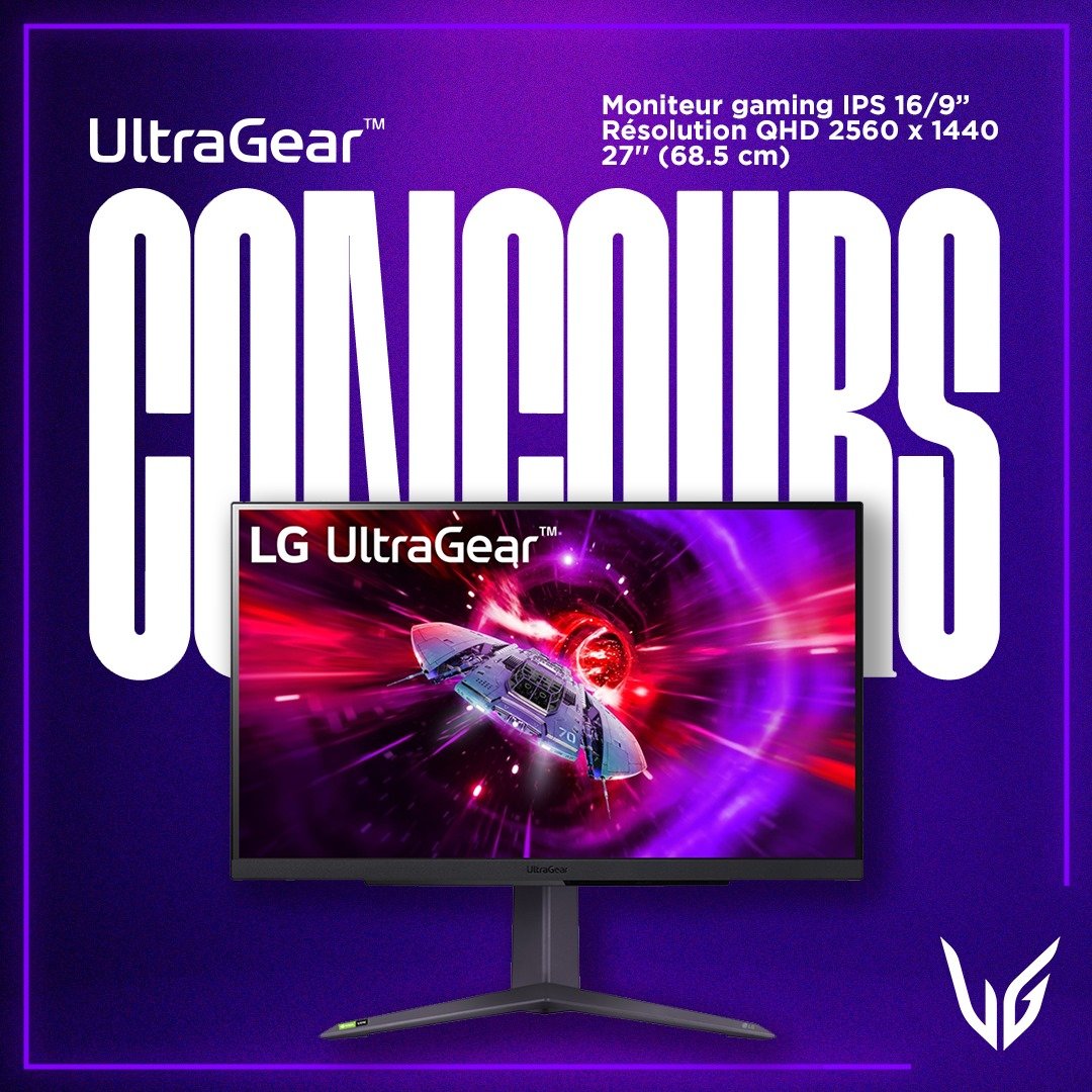MarieCPalot's tweet image. 🎁 CONCOURS 🎁!

Avec LG on upgrade ton setup avec ce moniteur gaming LG UltraGear IPS 27'' !

Je garantis pas que vous aurez le skill de Faker, mais au moins vous jouerez dans les mêmes conditions

1) RT + follow @LGUltraGearFR et @MarieCPalot
2) tag ton pote le plus nul (et sur…