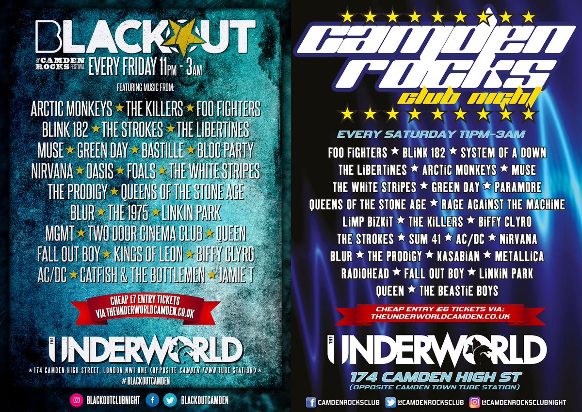 This Week ⚡️ Sold out's, packed out's and a whole load of Stoner Rock, Doom, Psych & Sludge descending on Camden Town... 😈 🎸 @SRbanits // SOLD OUT 🎸 @FrostChildren 🔊 @BlackoutCamden 🎸 @Desertfest 🔊 @CamdenRocksClub 🎟️ theunderworldcamden.co.uk 🎶 spoti.fi/3dIotnj